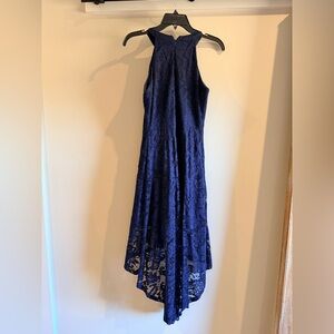 Elegant Navy Lace Dress